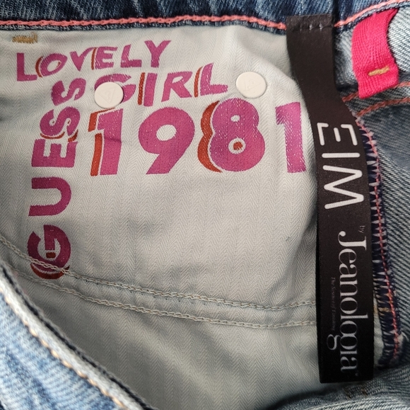 GUESS Denim Skirt Distressed Asymmetric Raw Hem Size 27 - Picture 13 of 15